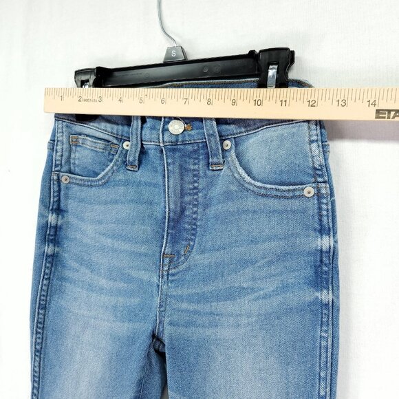 Madewell Jeans Women's Size 23 Blue 10" High Rise Skinny Crop Slim Fit Stretch - Picture 5 of 14
